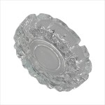 Scrumiera rotunda din sticla, Vidrex, 11.7 cm, culoare transparenta